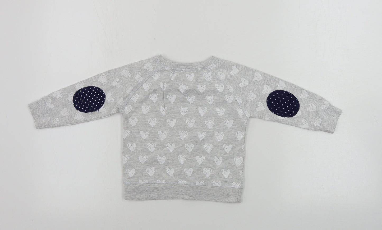 Young Dimension  Girls Grey Polka Dot  Pullover Jumper Size 18-24 Months