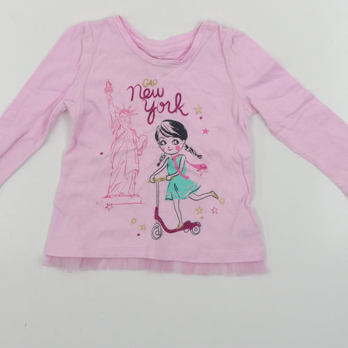 Gap  Girls Pink   Basic T-Shirt Size 18-24 Months