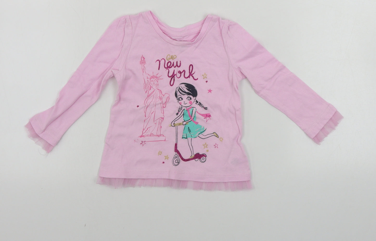 Gap  Girls Pink   Basic T-Shirt Size 18-24 Months