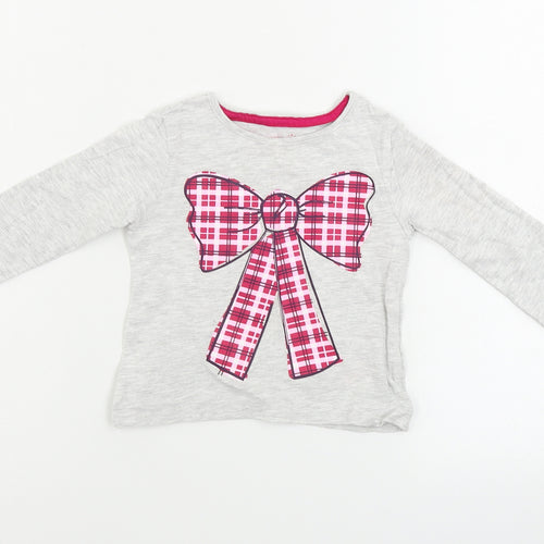 Young Dimension  Girls Grey   Basic T-Shirt Size 9-12 Months