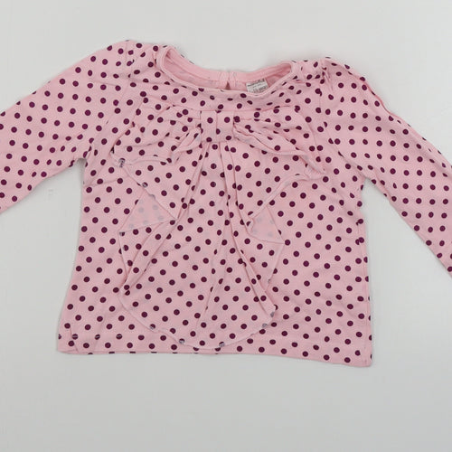 Mini Club   Pink Polka Dot  Basic T-Shirt Size 12-18 Months