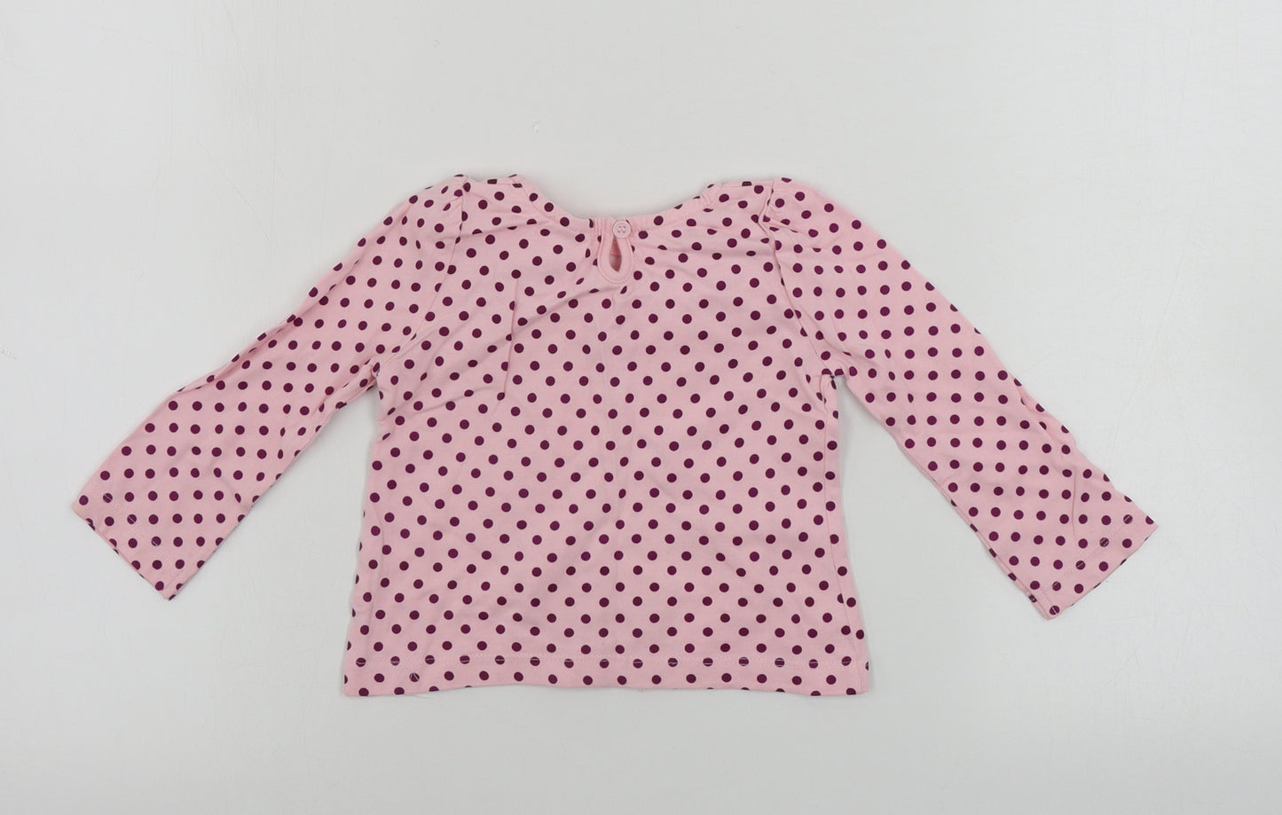 Mini Club   Pink Polka Dot  Basic T-Shirt Size 12-18 Months