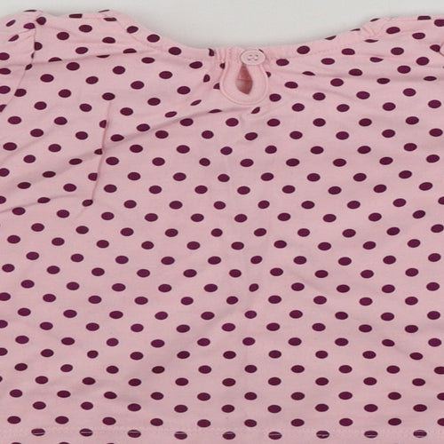 Mini Club   Pink Polka Dot  Basic T-Shirt Size 12-18 Months