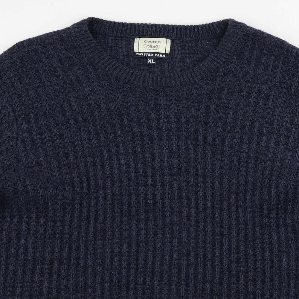 George  Mens Blue   Pullover Jumper Size XL
