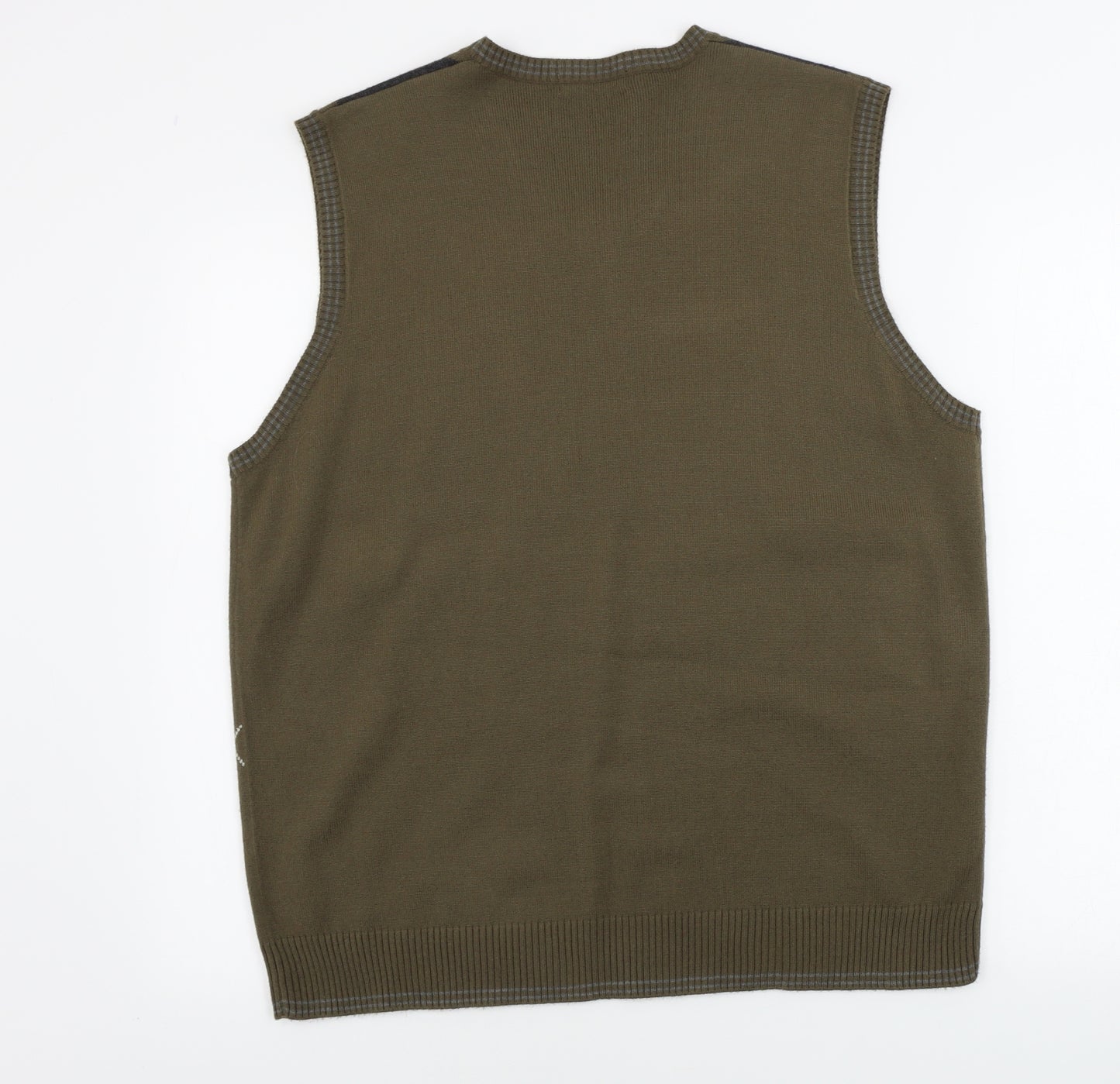 Marks and Spencer  Mens Brown Herringbone  Vest Jumper Size L