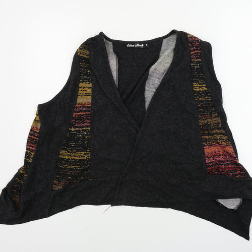 eden rock  Womens Grey Striped  Cardigan Jumper Size M