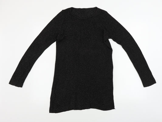 Front view of Marks & Spencer women’s black a-line, size UK 12