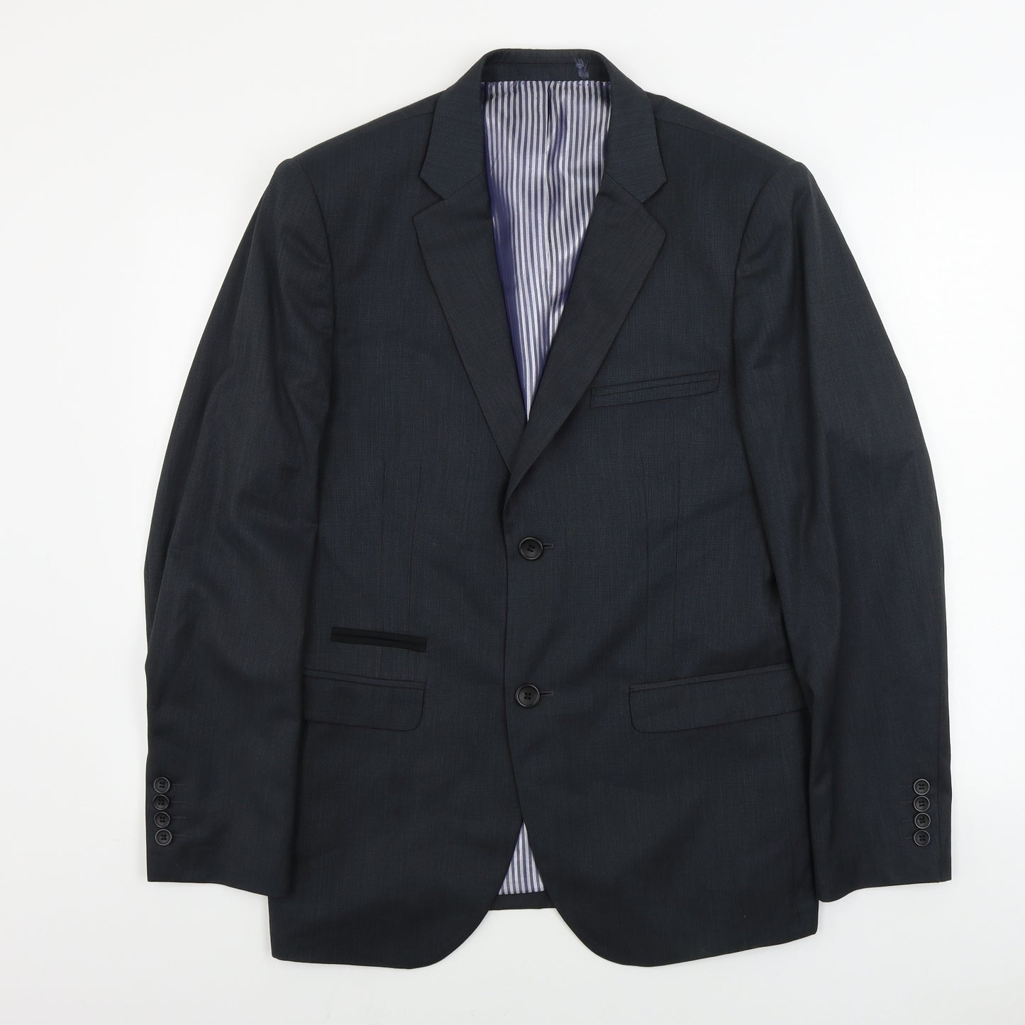VOUET  Mens Grey Striped  Jacket Blazer Size 42