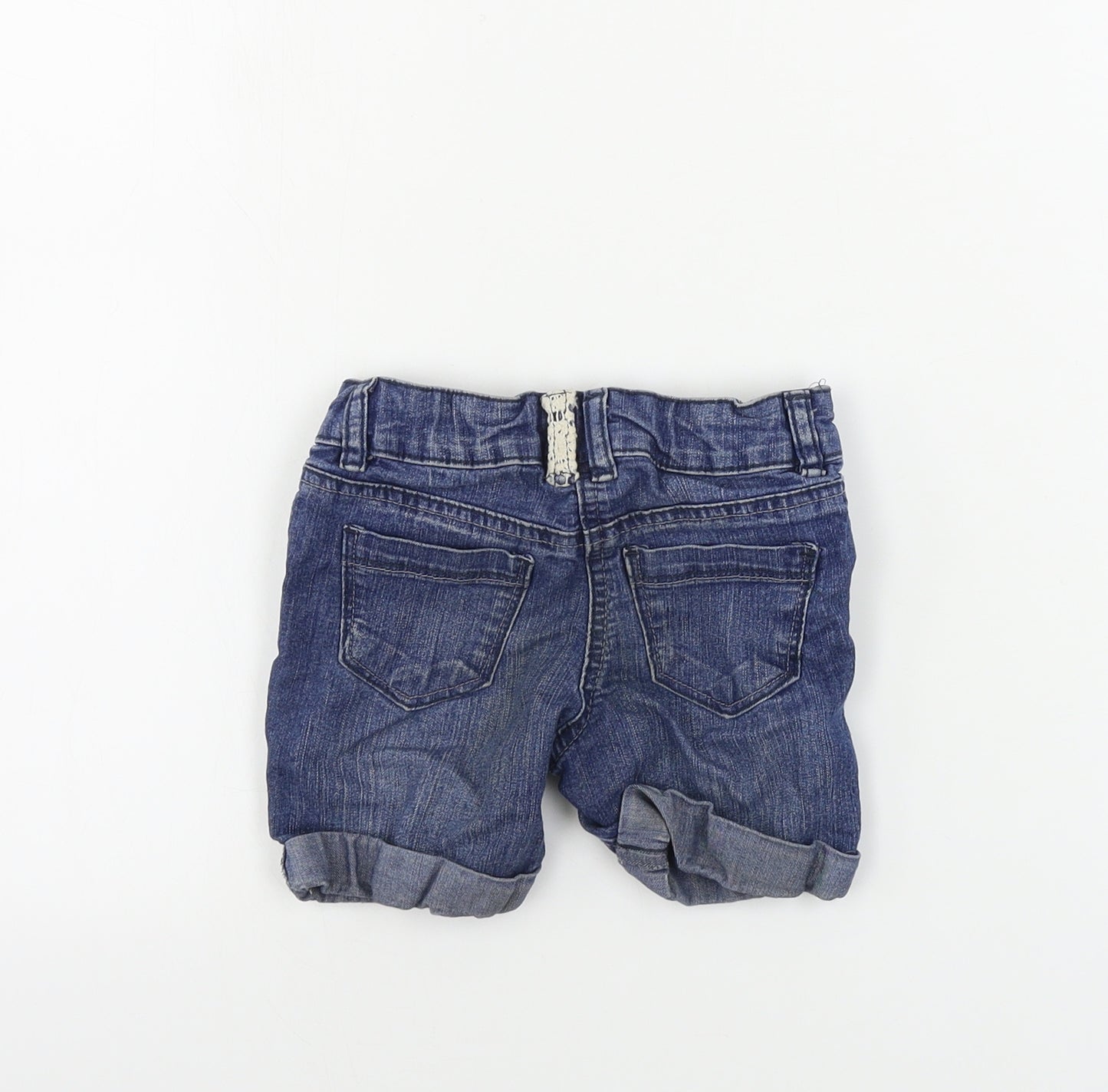 Matalan  Girls Blue   Cut-Off Shorts Size 3 Years