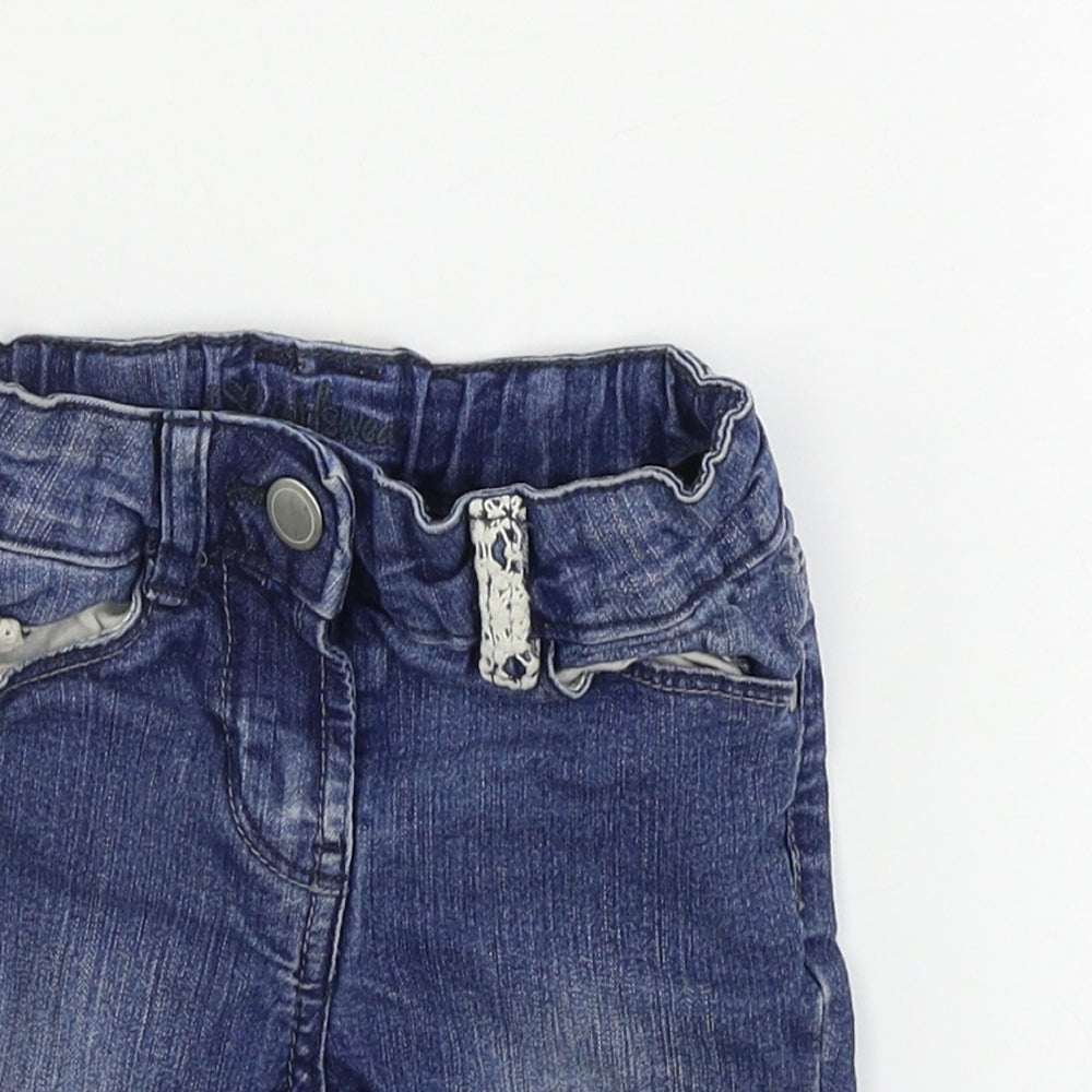 Matalan  Girls Blue   Cut-Off Shorts Size 3 Years