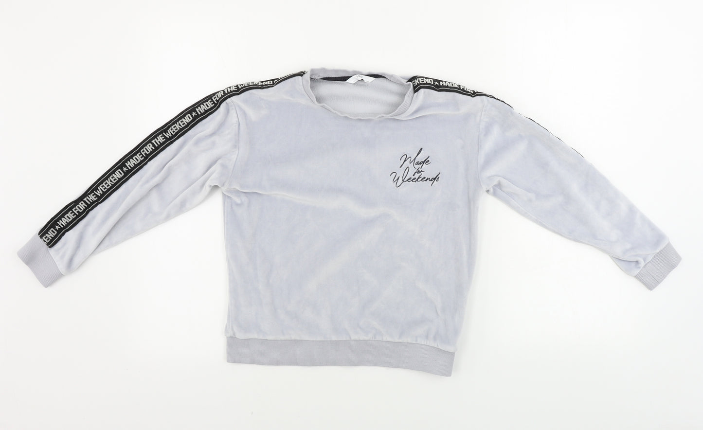 Marks and Spencer  Girls Grey   Pullover Jumper Size 10-11 Years