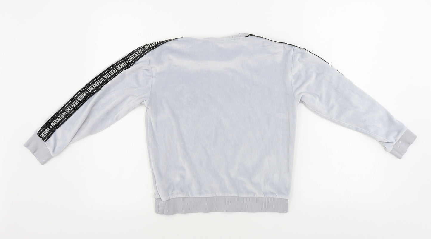 Marks and Spencer  Girls Grey   Pullover Jumper Size 10-11 Years