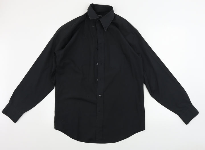 NEXT Mens Black Button-Up Size 15
