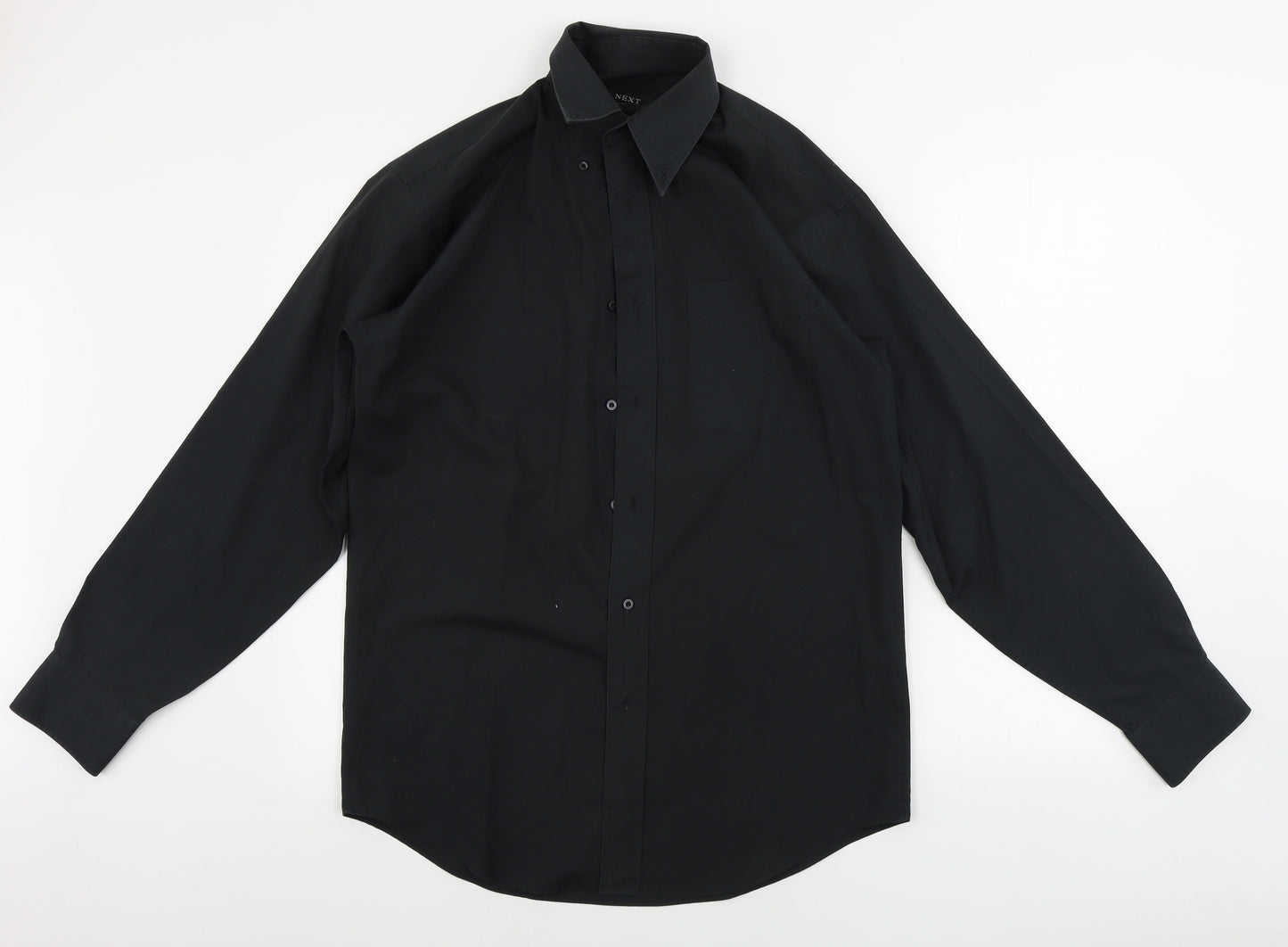 NEXT  Mens Black    Button-Up Size 15