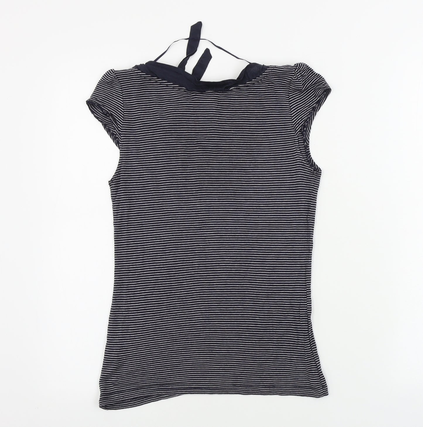 H&M  Womens Blue Striped  Basic T-Shirt Size S