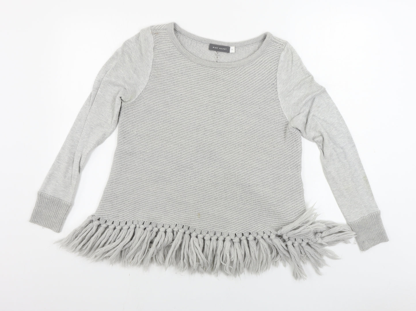 Mini Velvet   Womens Grey   Pullover Jumper Size 10