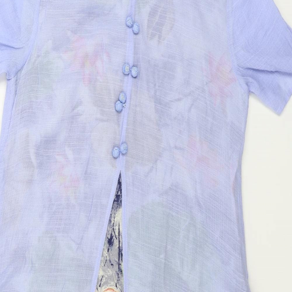 Floryday  Womens Blue Floral  A-Line  Size S