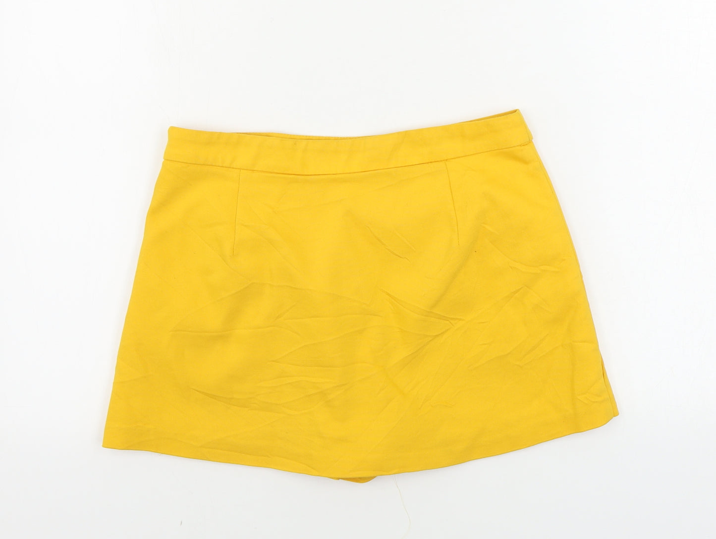 Zara Womens Yellow   Cut-Off Shorts Size S