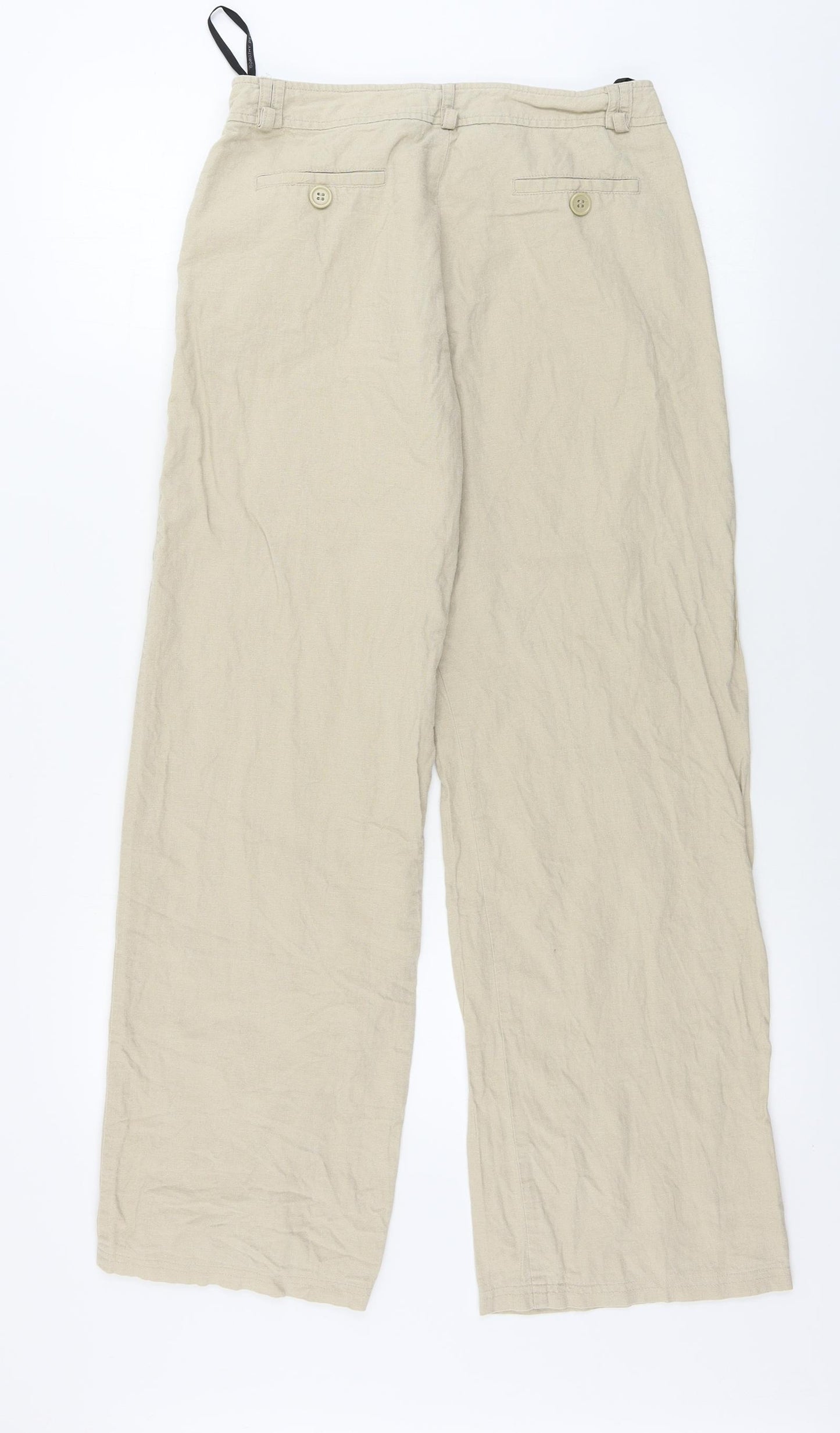 Dorothy Perkins Womens Beige   Trousers  Size 10 L27 in