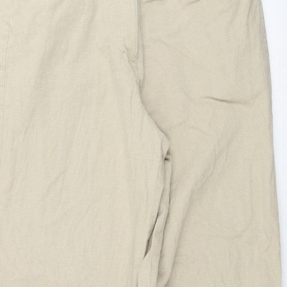 Dorothy Perkins Womens Beige   Trousers  Size 10 L27 in