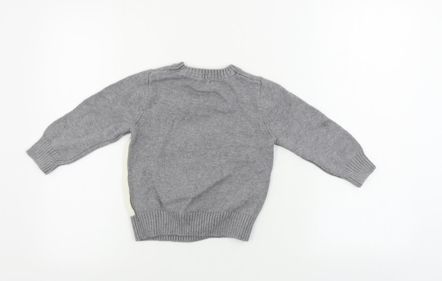 H&M  Boys Grey   Pullover Jumper Size 2-3 Years  - Christmas Jumper