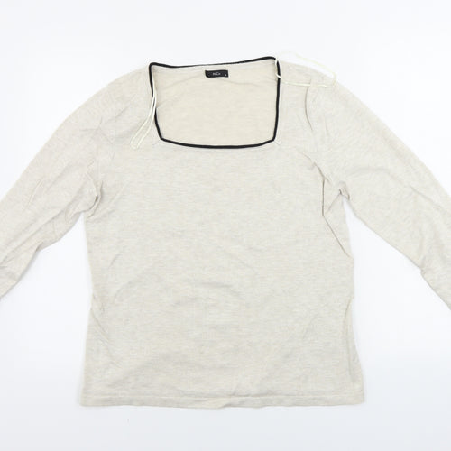 M&Co Womens Beige   Pullover Jumper Size 16