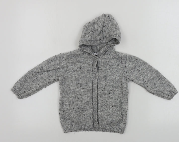 RR Boys Grey Cardigan Hoodie Size 2 Years