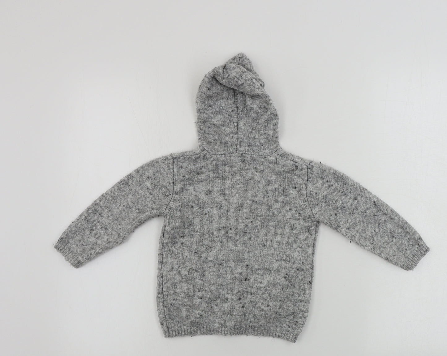 RR Boys Grey   Cardigan Hoodie Size 2 Years