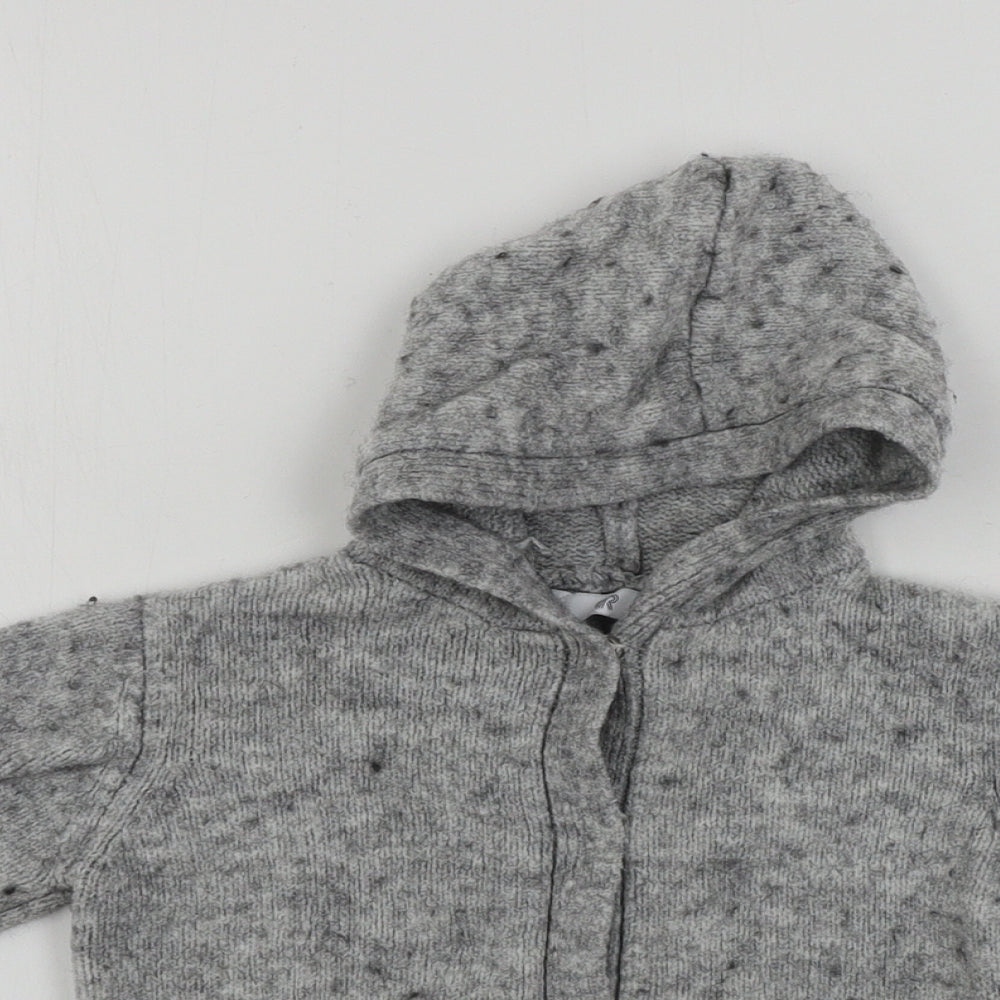 RR Boys Grey   Cardigan Hoodie Size 2 Years
