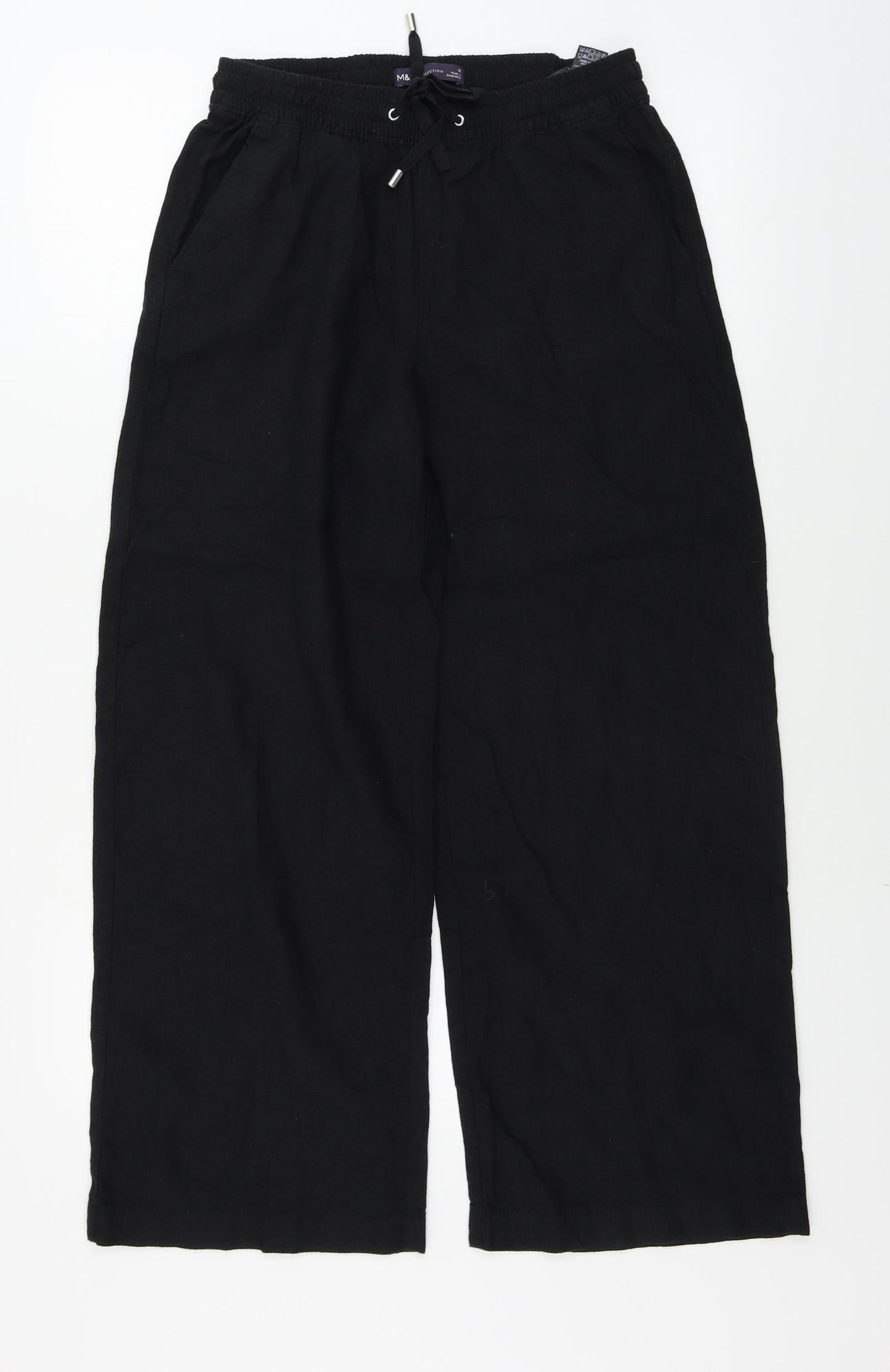 Marks and Spencer  Womens Black   Trousers  Size 10 L25 in