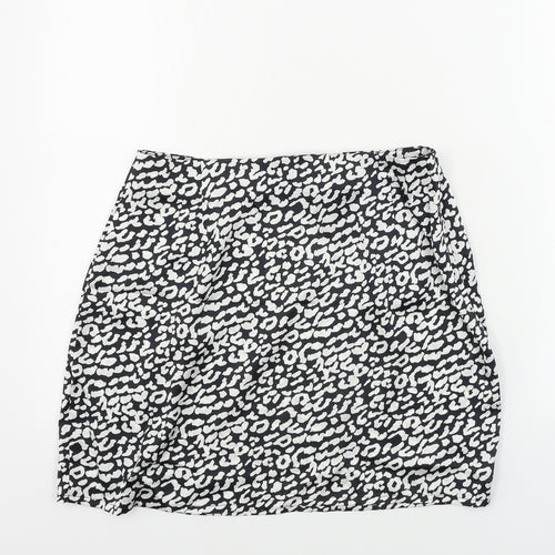 SheIn Womens White Animal Print  A-Line Skirt Size M