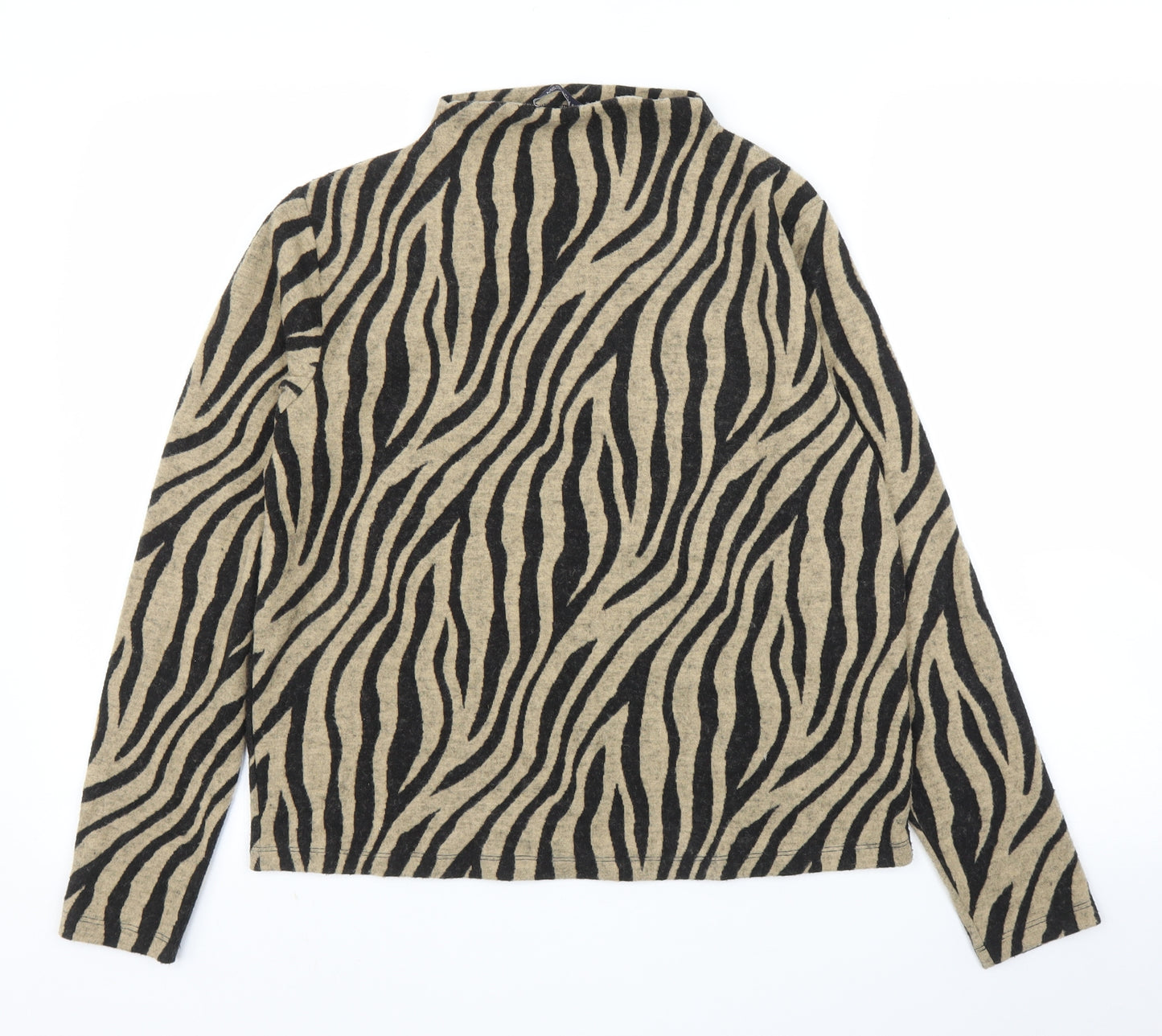 M&S Womens Beige Animal Print  Pullover Jumper Size 12  - Zebra print