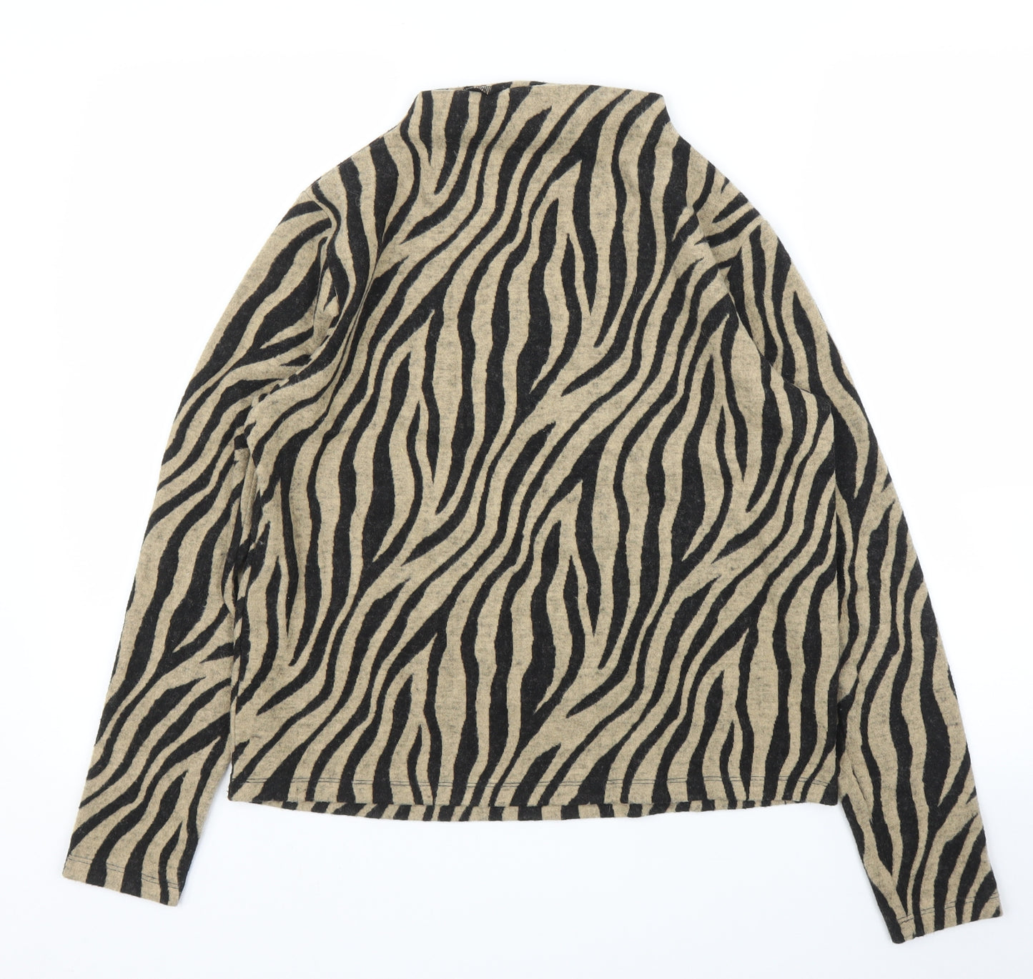 M&S Womens Beige Animal Print  Pullover Jumper Size 12  - Zebra print