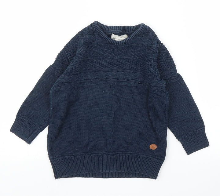 H&M Boys Blue Pullover Jumper Size 3 Years