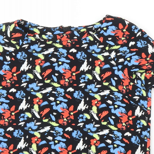 M&S Girls Black Floral  Jumpsuit Outfit/Set Size 9 Years