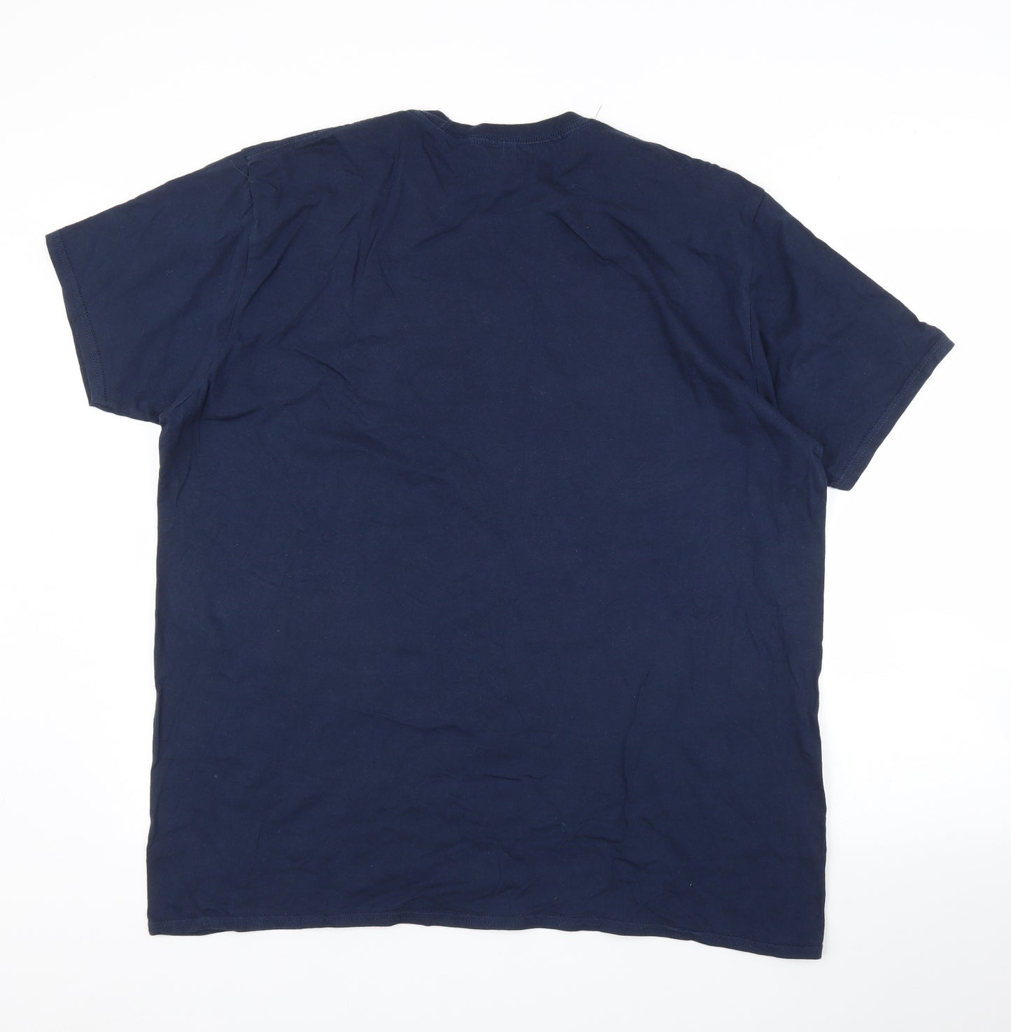 Gildan Mens Blue    T-Shirt Size 2XL