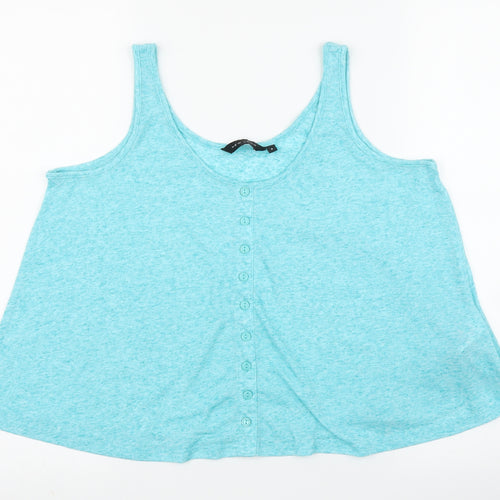 New Look Womens Blue   Cropped Tank Size 8