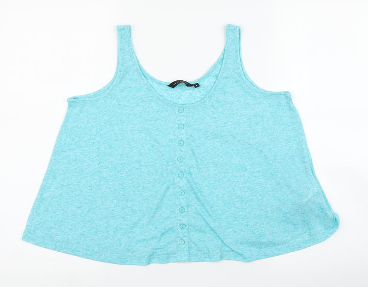 New Look Womens Blue   Cropped Tank Size 8