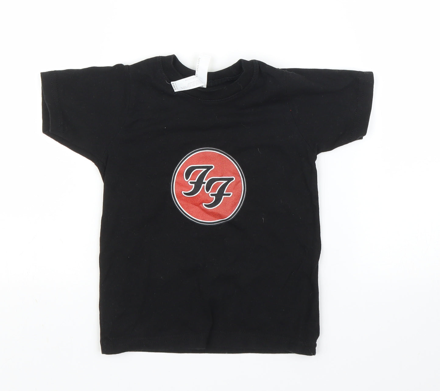 Rabbit Skins Boys Black   Basic T-Shirt Size 2 Years