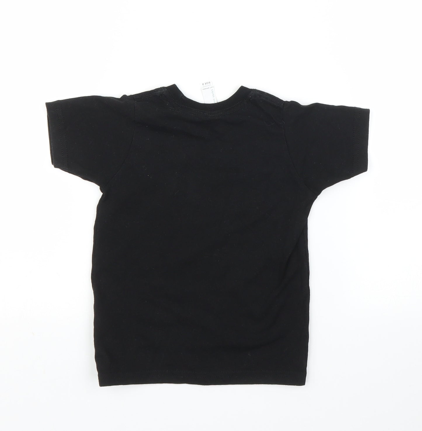 Rabbit Skins Boys Black   Basic T-Shirt Size 2 Years