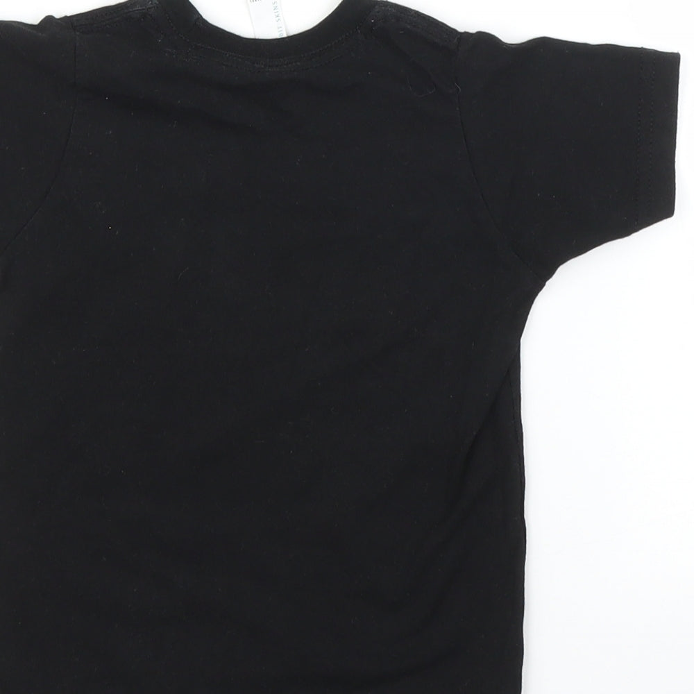 Rabbit Skins Boys Black   Basic T-Shirt Size 2 Years