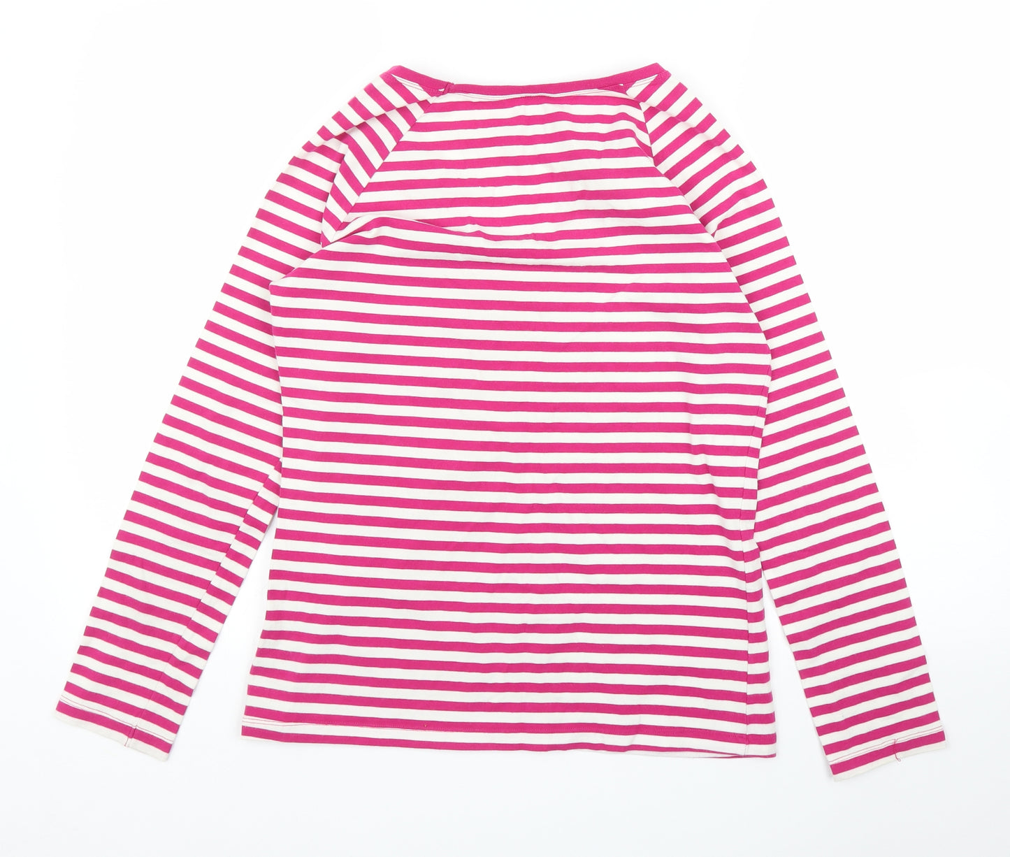 Dunnes Womens Pink Striped  Basic T-Shirt Size 14