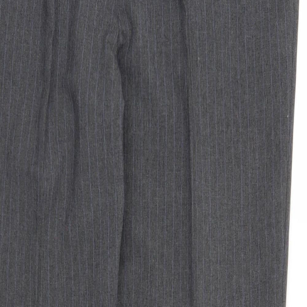 essence Womens Grey Striped  Jacket Suit Set Size 18 L28 in