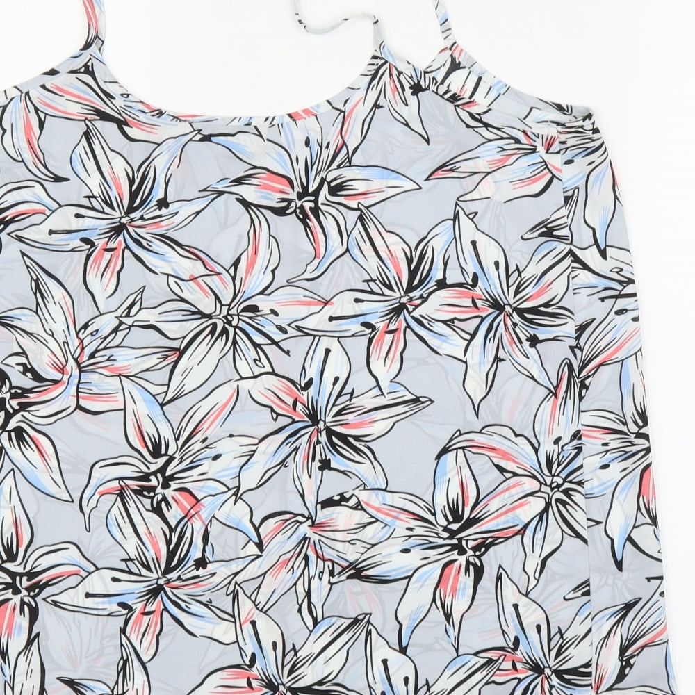 Papaya Womens Blue Floral  Camisole Blouse Size 14