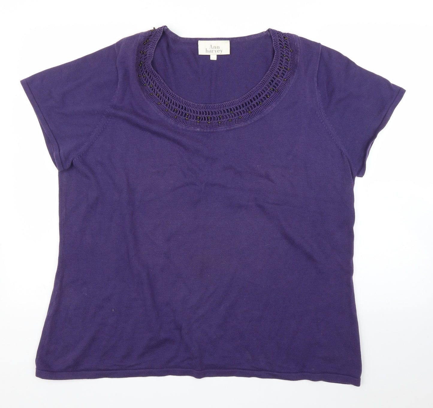 Ann Harvey Womens Purple   Basic Blouse Size 18