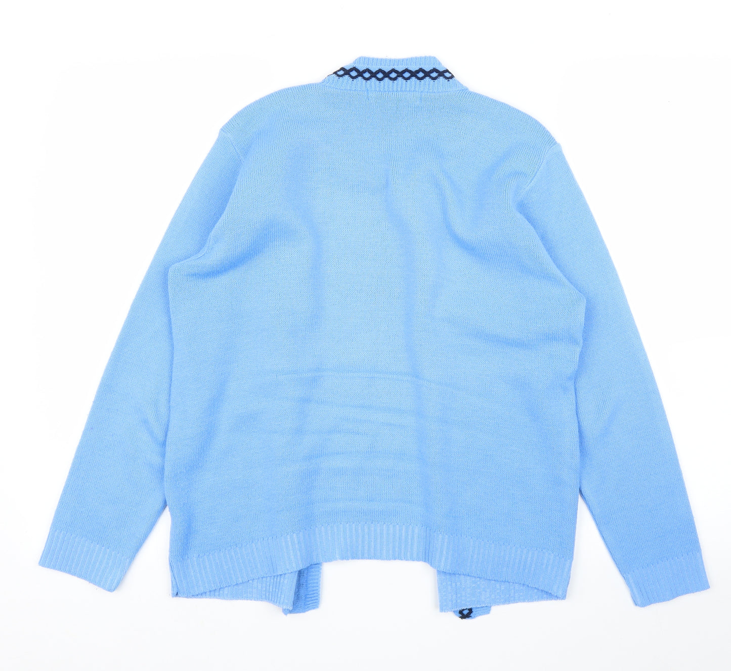 Pure & Natural Womens Blue Geometric  Pullover Jumper Size M