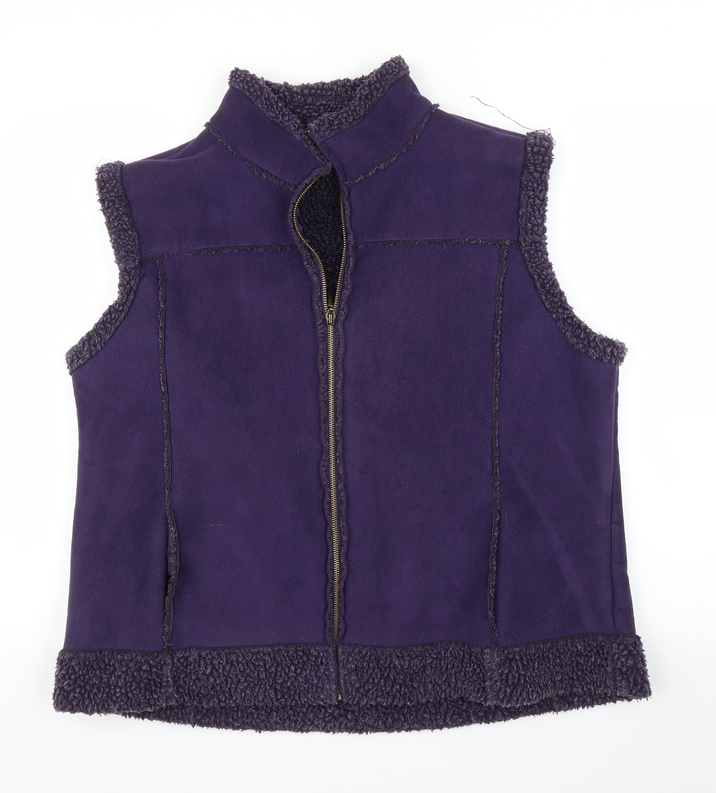 Bonmarché Womens Purple   Gilet Coatigan Size L