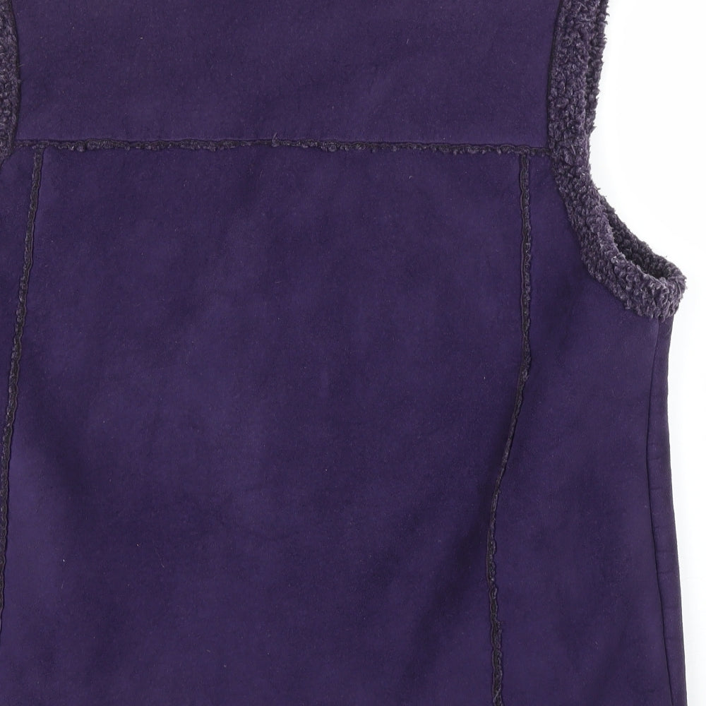 Bonmarché Womens Purple   Gilet Coatigan Size L