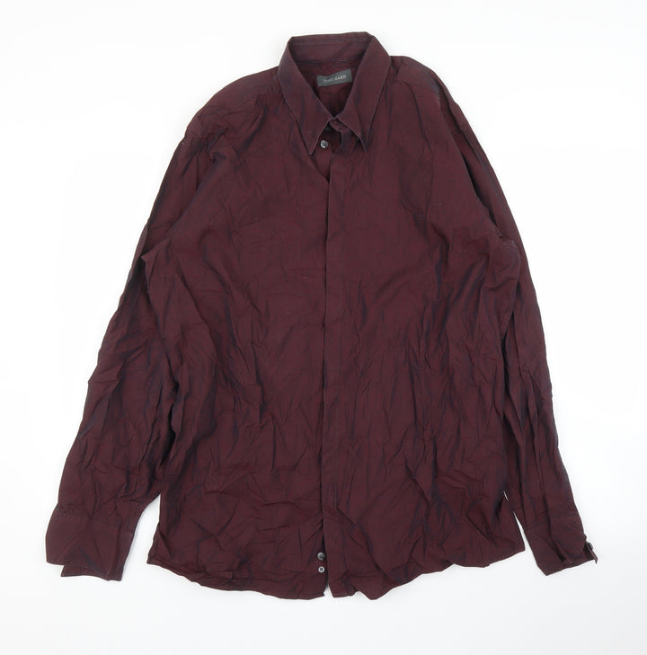 Toni Gard Mens Purple Button-Up Size M