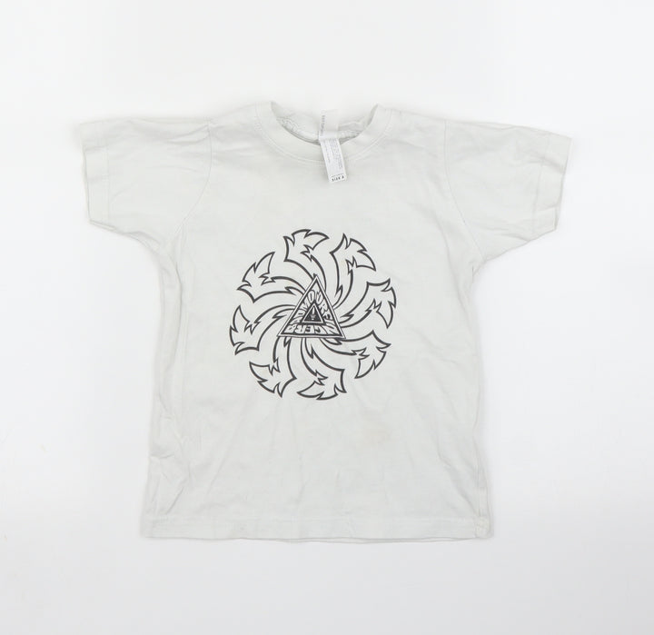 Rabbit Skins Boys White Basic T-Shirt Size 2 Years